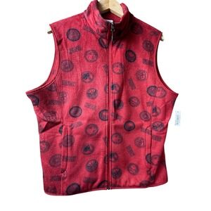 Marvel Amazon Essentials Fleece Vest All Over Print Red Black Size Large
